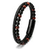 Perlen Lederarmband Unisex Lavastein Edelstahl Magnetverschluss uniqal bestseller